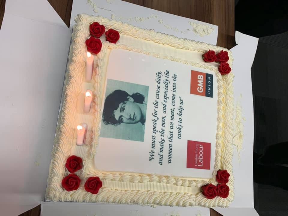 Cake presented in a birthday party organized by GMB for Eleanor Marx