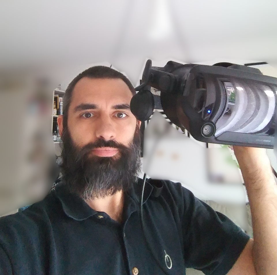 The author with a Valve Index VR headset