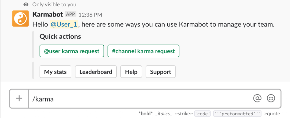 Karma for Slack (remote teams)