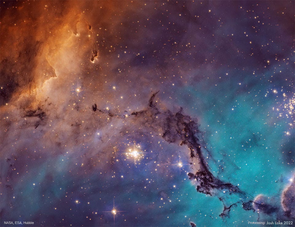Star Clouds of the LMC. Image Credit: NASA, ESA; Processing: Josh Lake