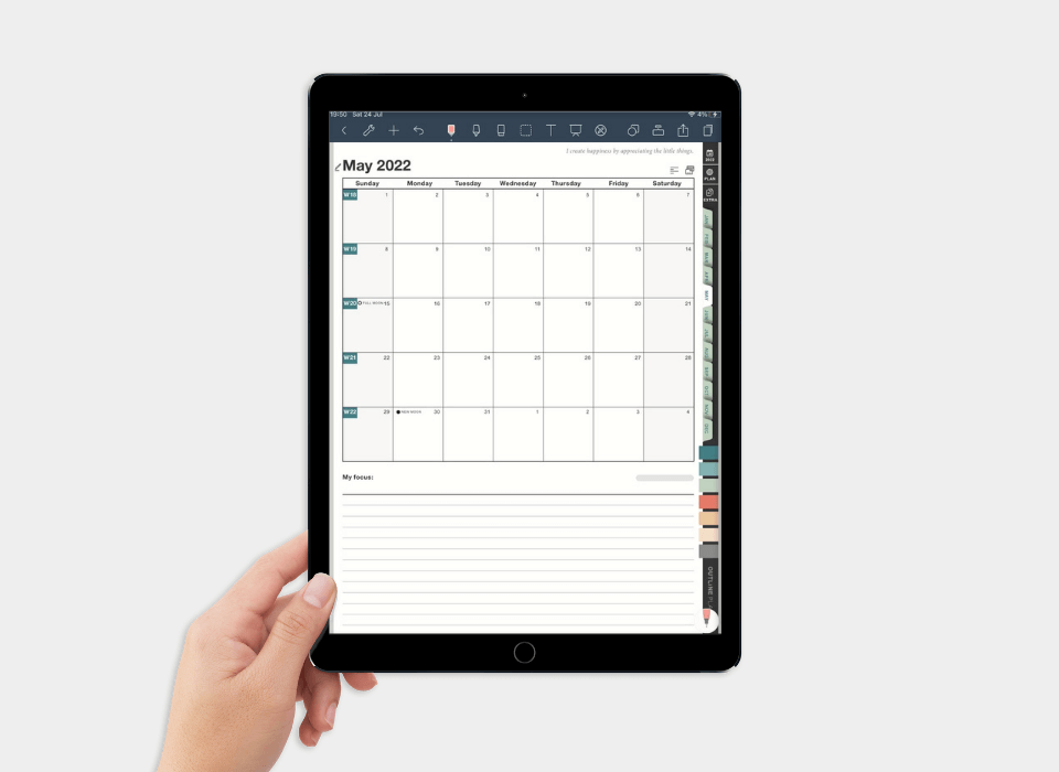 2022 digital planner for iPad to be used with Goodnotes 5 app