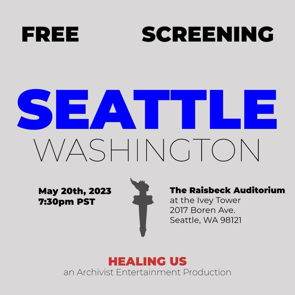 Archivist Entertainment announces the Seattle Debut of Healing US in U.S. Major Cities Tour  Seattle, WA — Saturday, May 20th, 2023