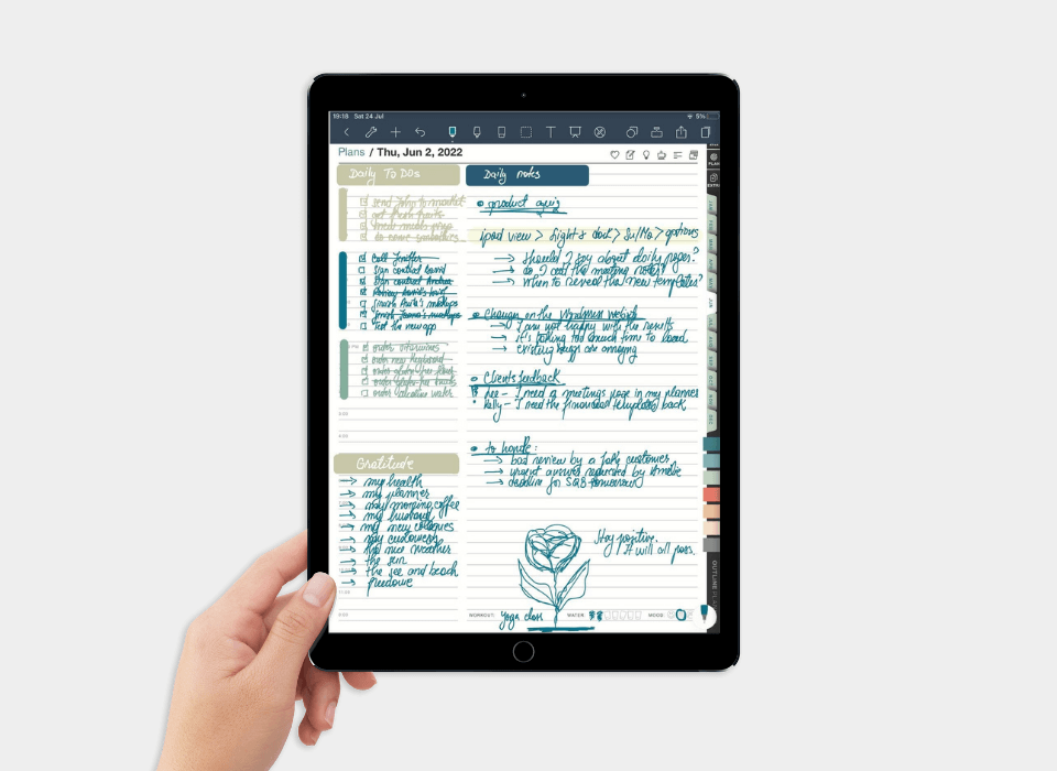 2022 digital planner for iPad to be used with Goodnotes 5 app