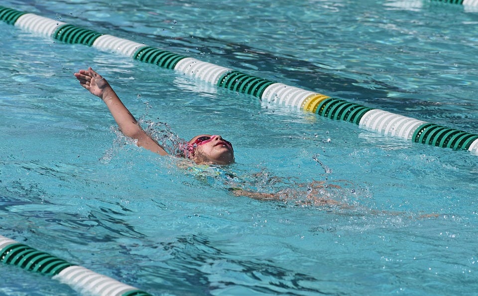 2. Backstroke Swim with Gale