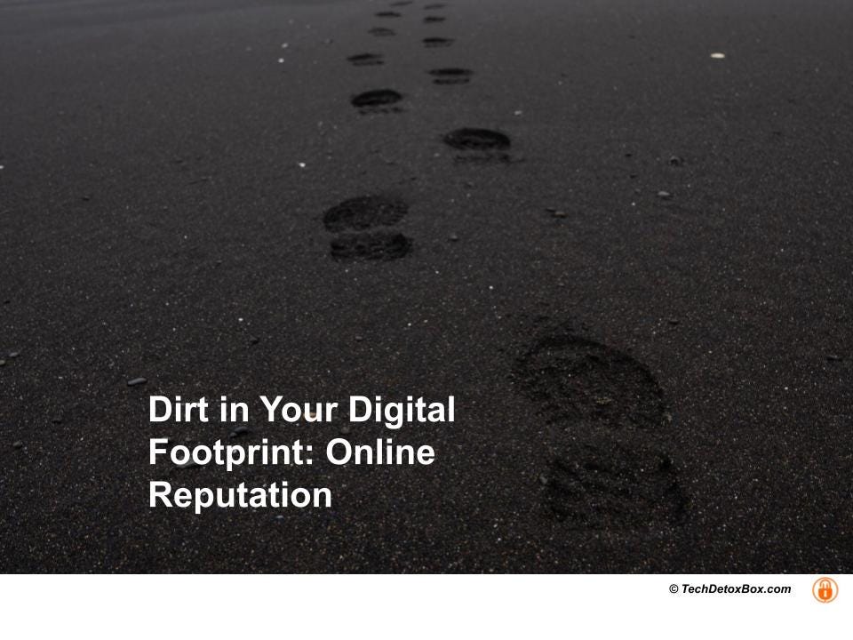 Dirt in Your Digital Footprint: Online Reputation techdetoxbox.com