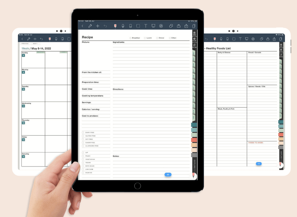 2022 digital planner for iPad to be used with Goodnotes 5 app