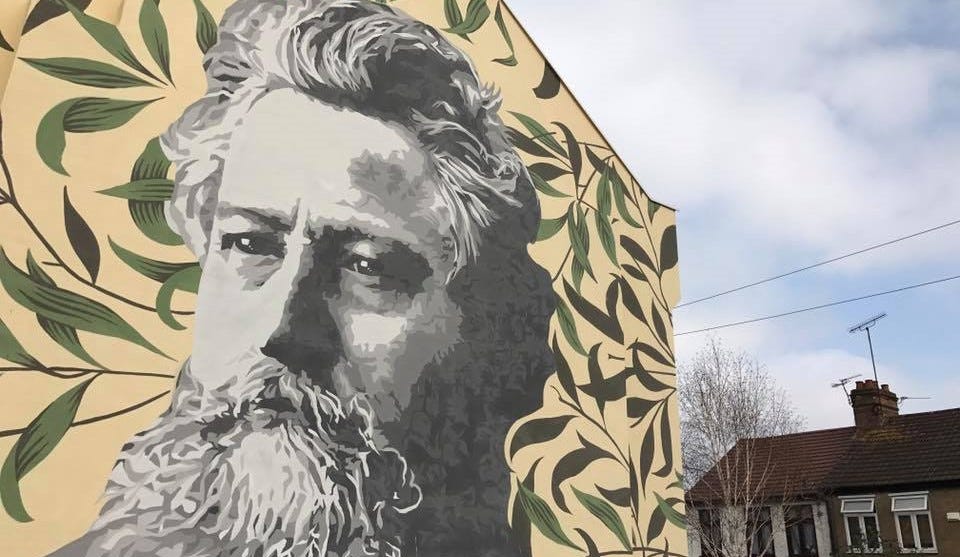 A mural of William Morris