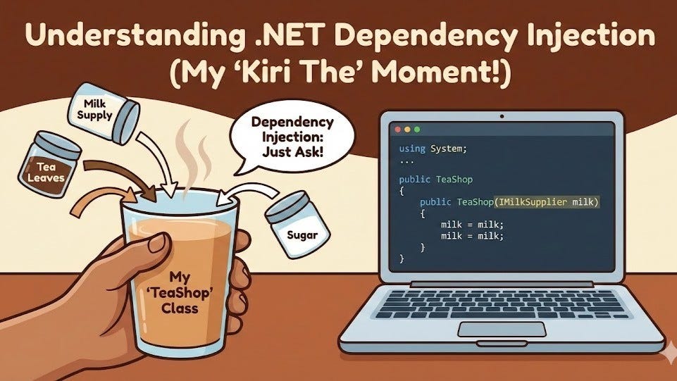 Why “Dependency Injection” Scared Me (And Why It’s Actually Like Ordering a කිරි තේ ☕)