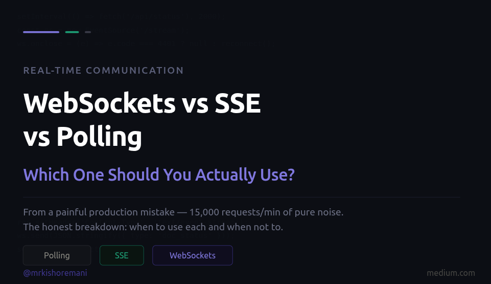 WebSockets vs SSE vs Polling: Which One Should You Actually Use?