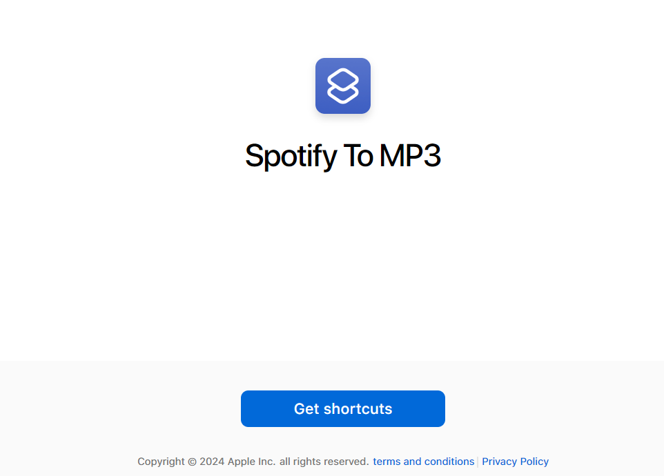 Get Spotify To MP3 Shortcut on iCloud
