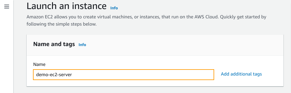 Picture showing name of the EC2 instance