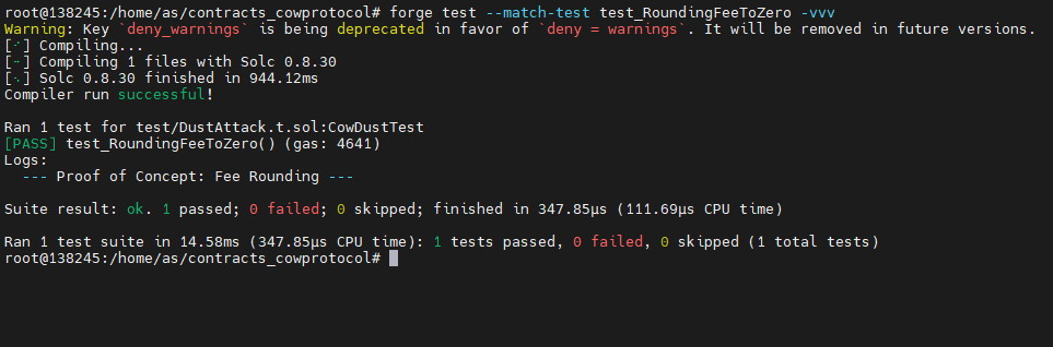 How 1,000 Wei Can Drain Protocol Fees: A Deep Dive into CoW Protocol Rounding Errors