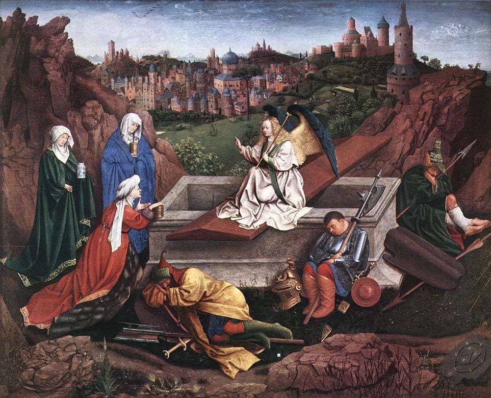 The Three Marys at the Tomb by Hubert van Eyck