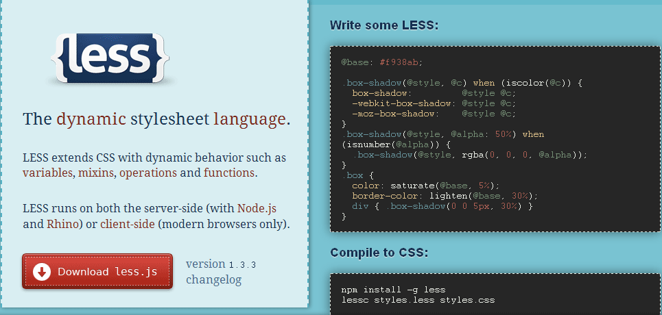 less css