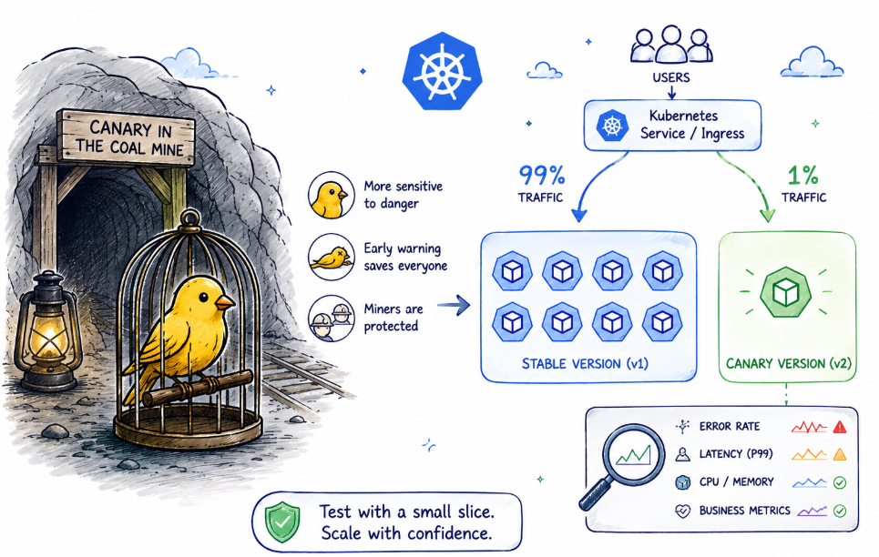 Canary Deployments in Kubernetes: Why Companies Don’t Release New Code to Everyone at Once