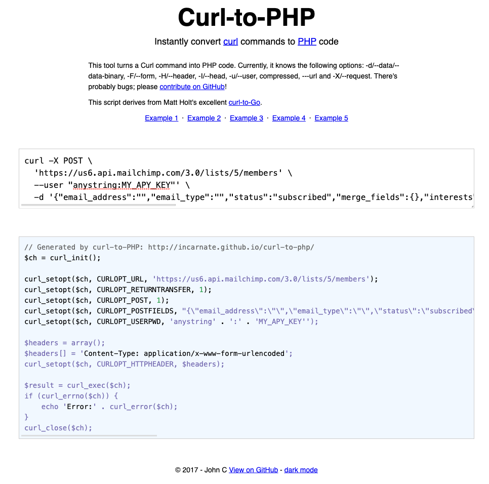 Curl-to-PHP