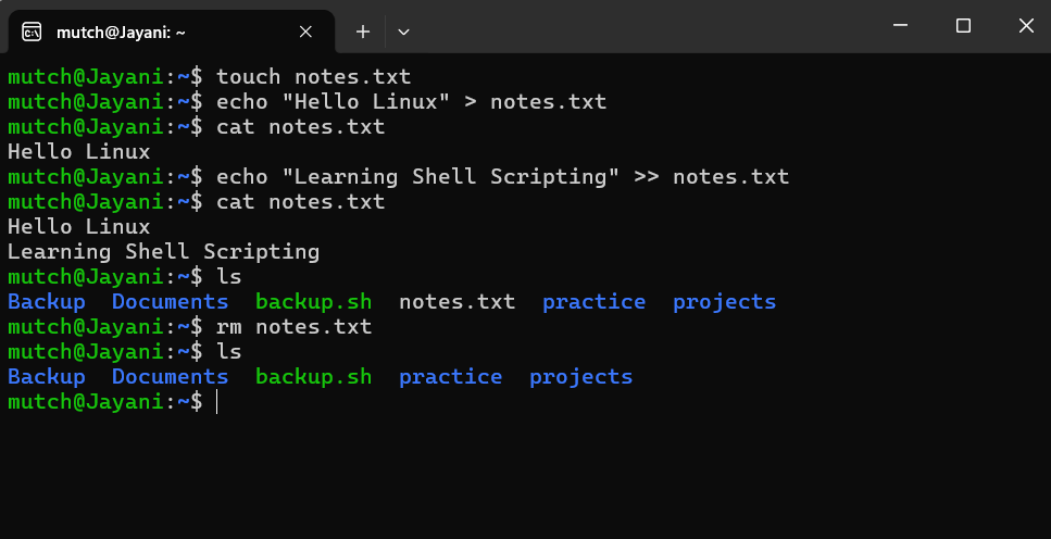 File Handling in Shell Scripting: Working with Files and Directories