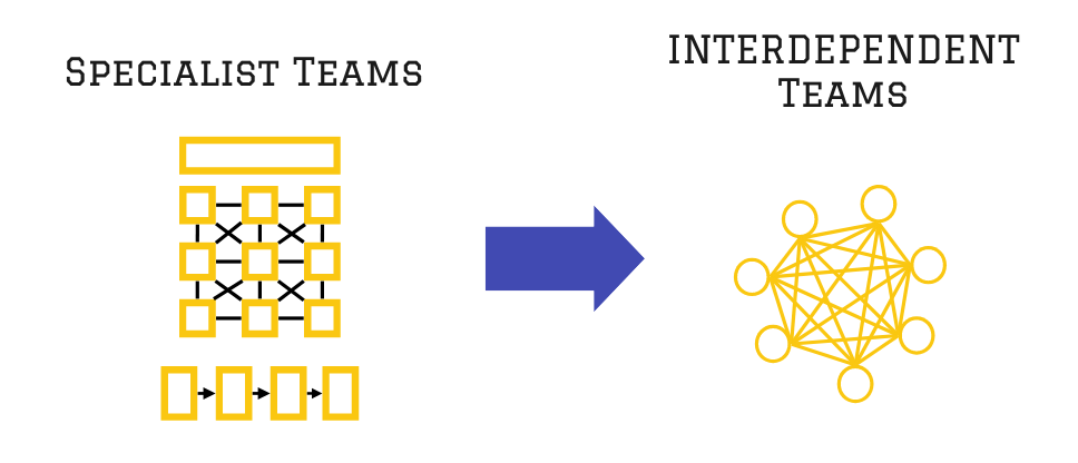 From Dependent Specialist to Interdependent Teams