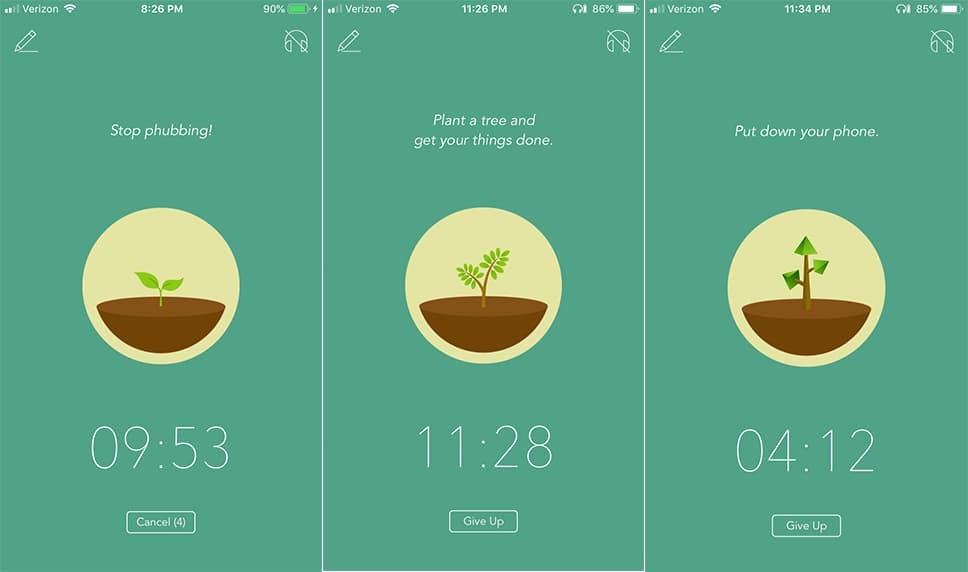 Forest Pomodoro timer interface