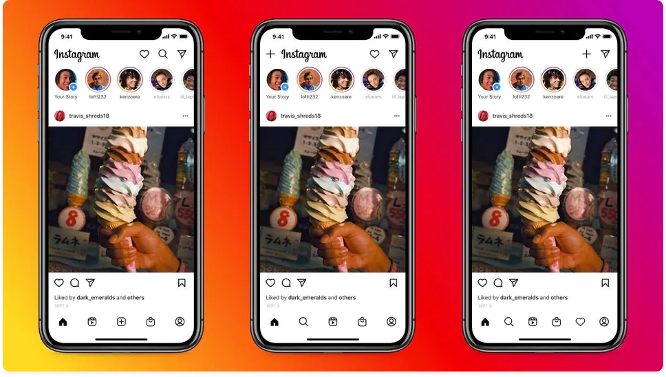 The UI Changes Of Instagram Between 2022–2023 . Change of reel icon,Change of camera icon.