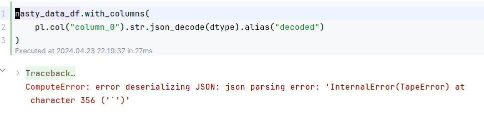 Python Polars Working with Dirty JSON
