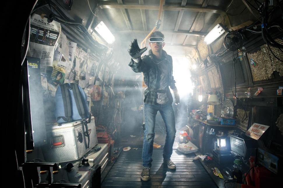 Ready Player One character wearing a VR glass.