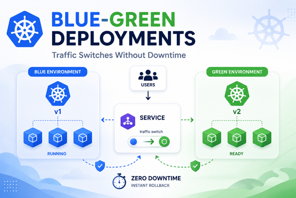 Blue-Green Deployments in Kubernetes: How Traffic Switches Without Downtime