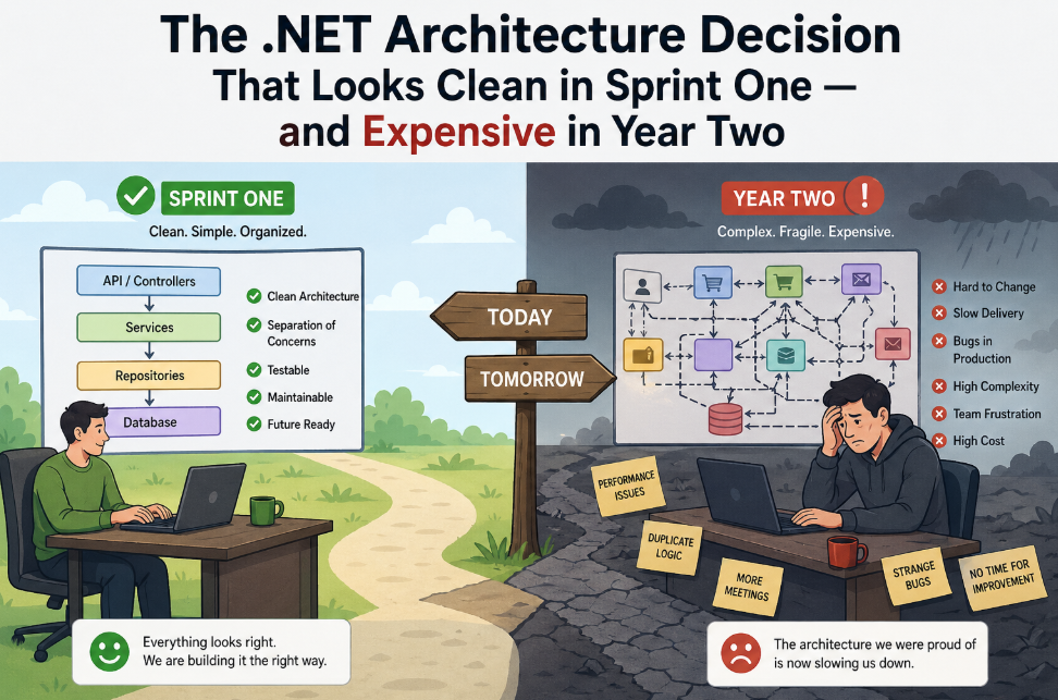 The .NET Architecture Decision That Looks Clean in Sprint One — and Expensive in Year Two
