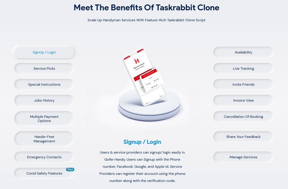 Essential Features of a Taskrabbit Clone App