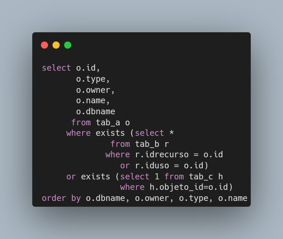 Por que a consulta SQL abaixo está lenta?