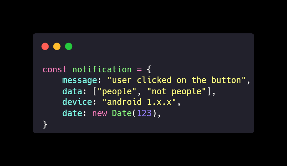 notification object