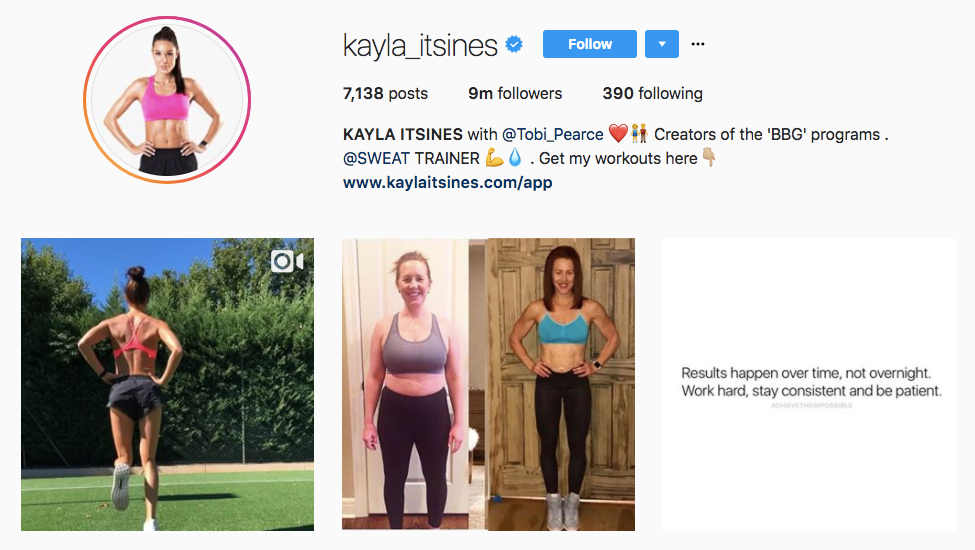 KAYLA ITSINES best influencers 2017