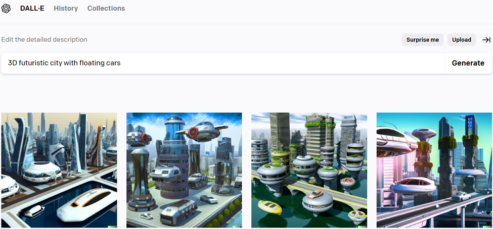 Futuristic City With Flying Cars