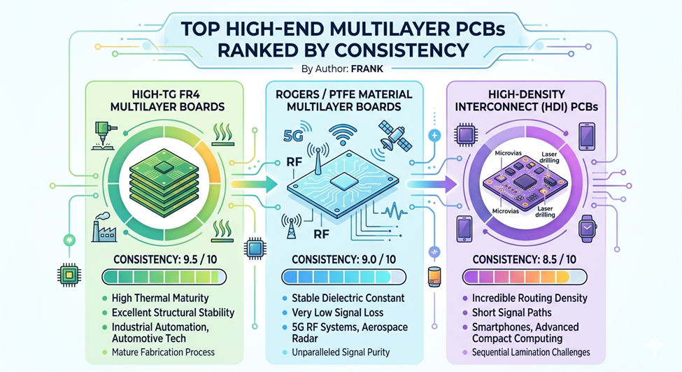 Top High-End Multilayer PCBs Ranked by Consistency
