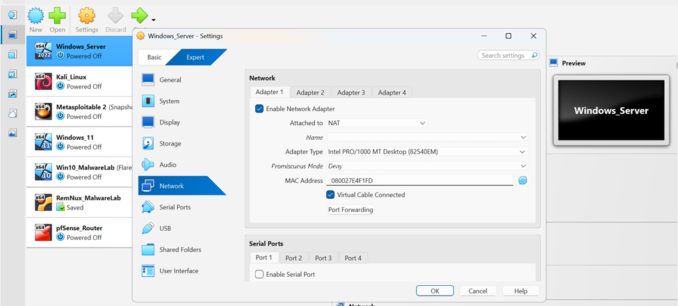 Part 2: Configuring the Cyber Lab Environment — Windows Server 2022