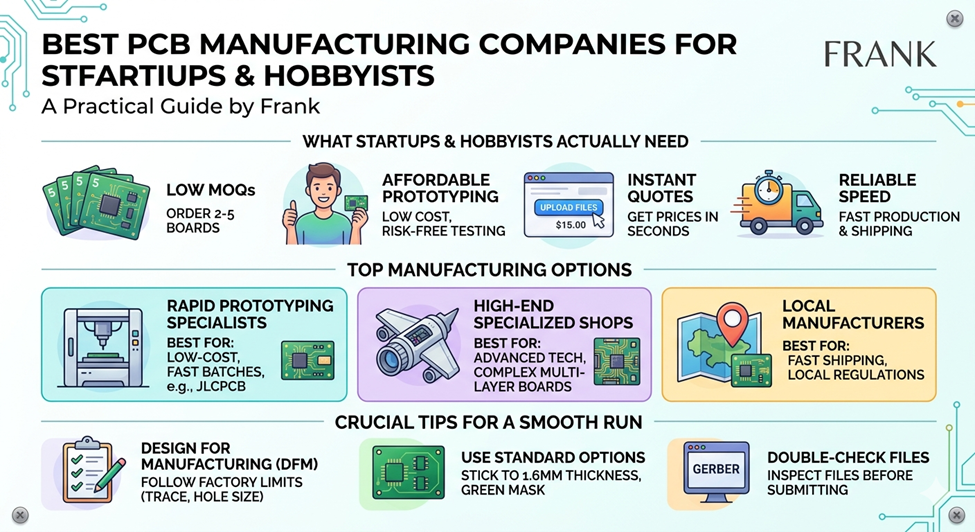 Best PCB Manufacturing Companies for Startups and Hobbyists
