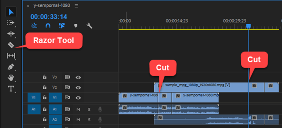Cut Video Clips on Timeline
