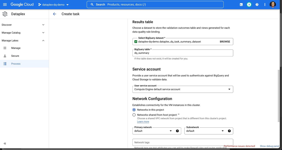 Select BigQuery resutls table