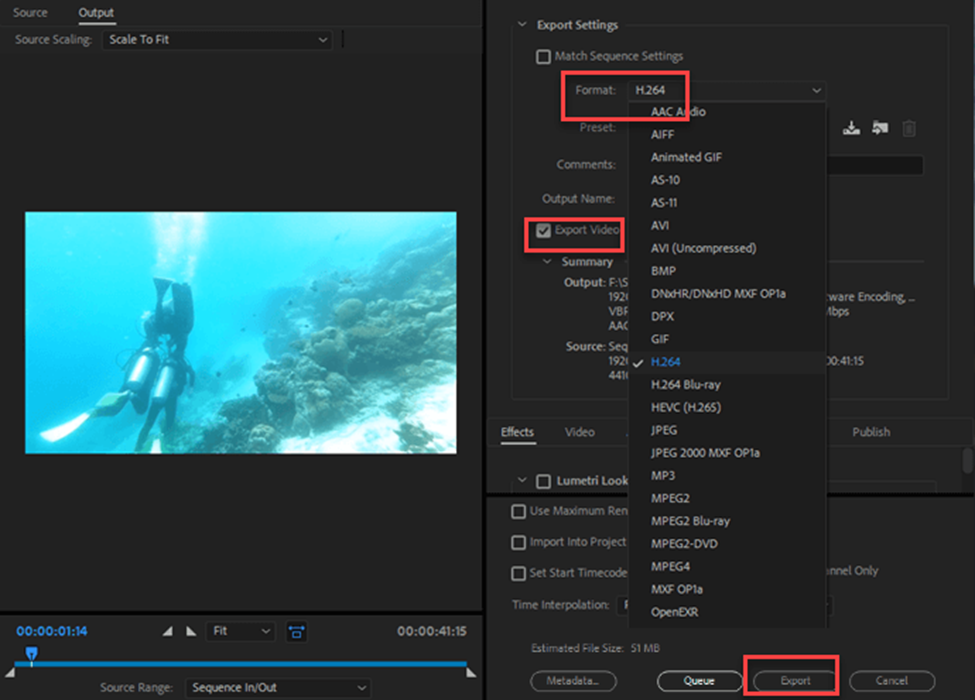 Export Newly Cut Videos