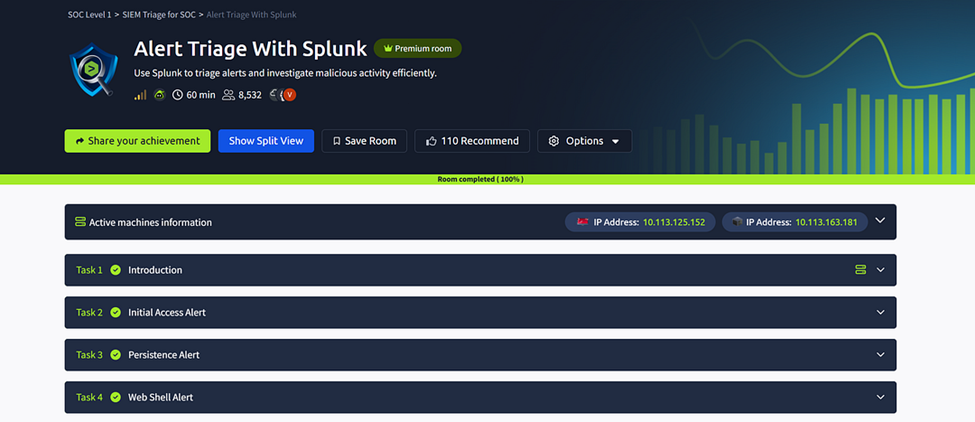 TryHackMe: Alert Triage with Splunk — Praktiki SOC Analizi