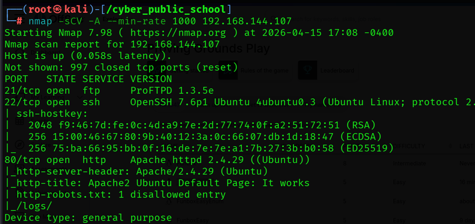 FunboxRookie Walkthrough (Proving Ground-Play-OSCP)