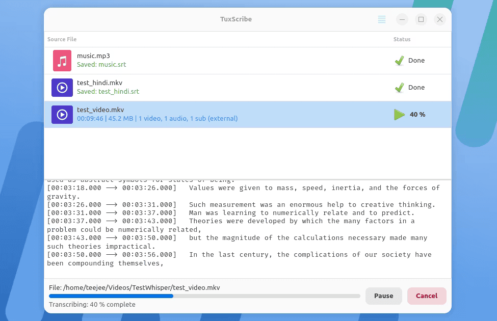 Transcribe v26.07