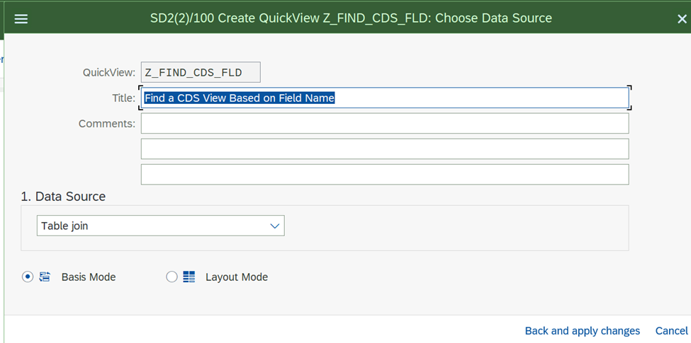 How to Find a CDS View Based on Field Name