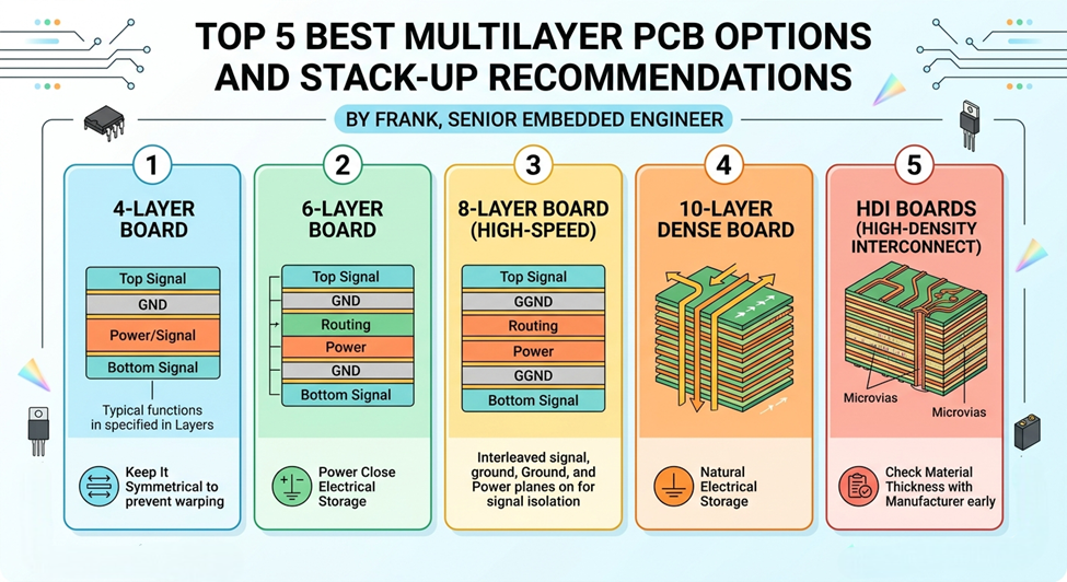 Top 5 Best Multilayer PCB Options and Stack-up Recommendations