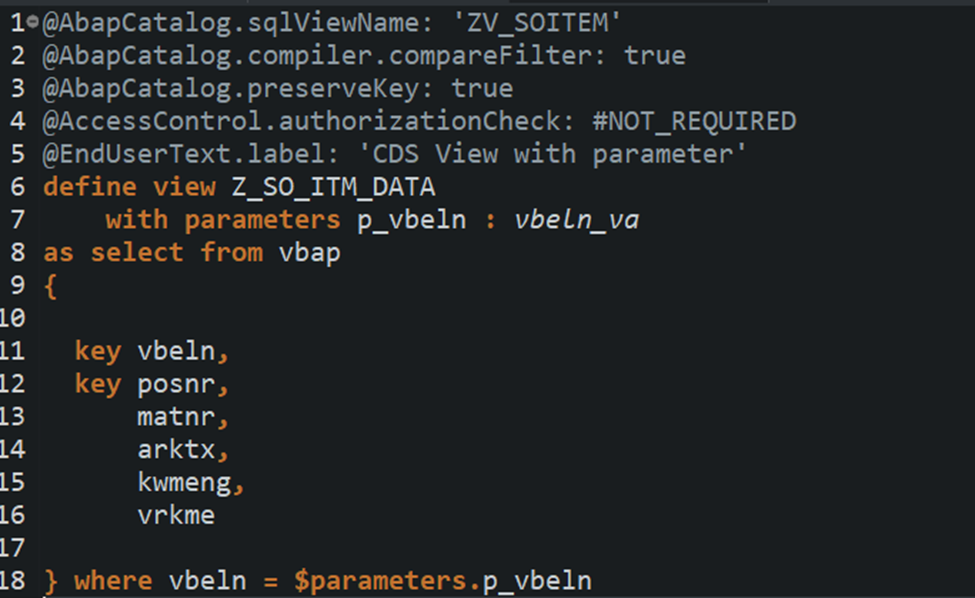 Consuming a CDS View with Parameters in ABAP