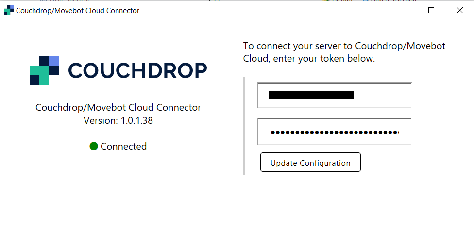 A Successful connection in the Couchdrop connector Windows agent. It now ready to connect NetSuite to SharePoint.