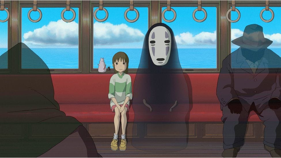 “Spirited Away”, an anime film by Hayao Miyazaki