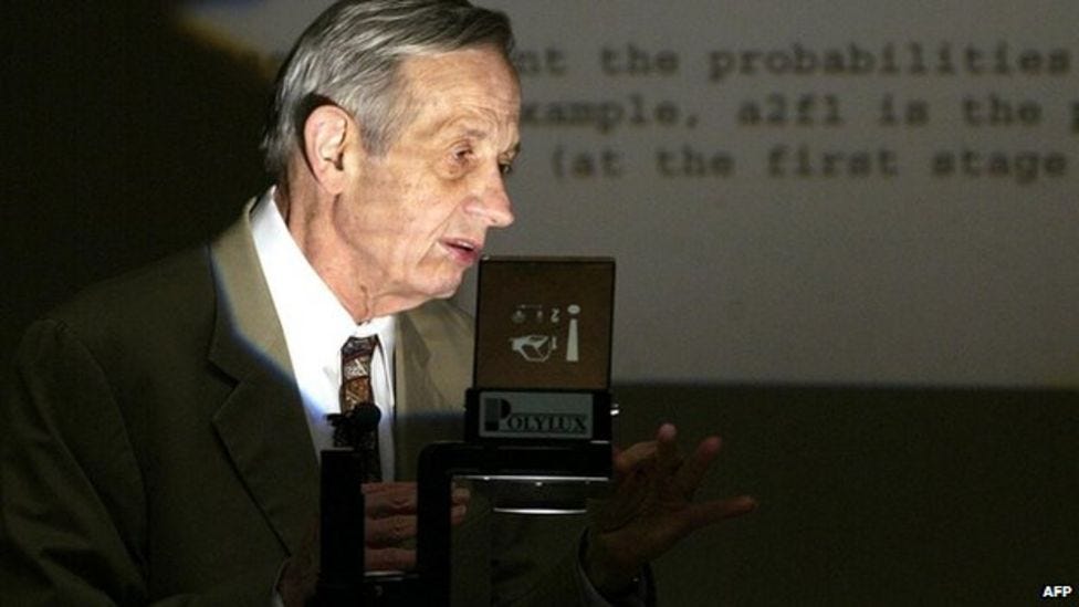 John Nash lecturing on probability theory.