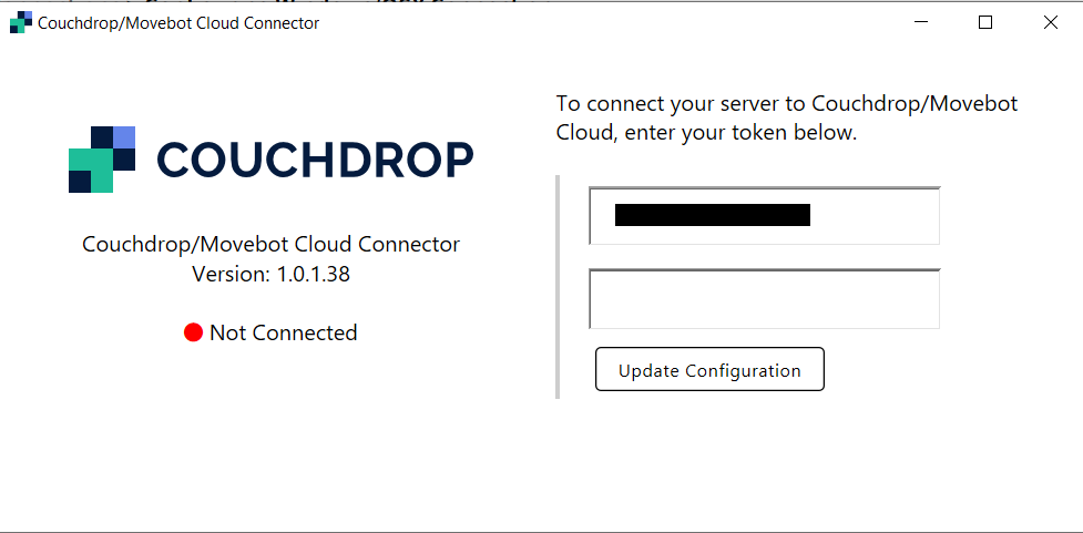 The Couchdrop connector after a successful install. Once connected, users can be ready for file transfers from NetSuite to SharePoint