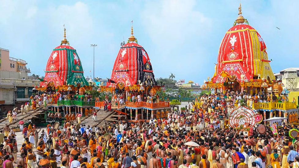 Crowd during Rathyatra at Puri Jagannath Temple